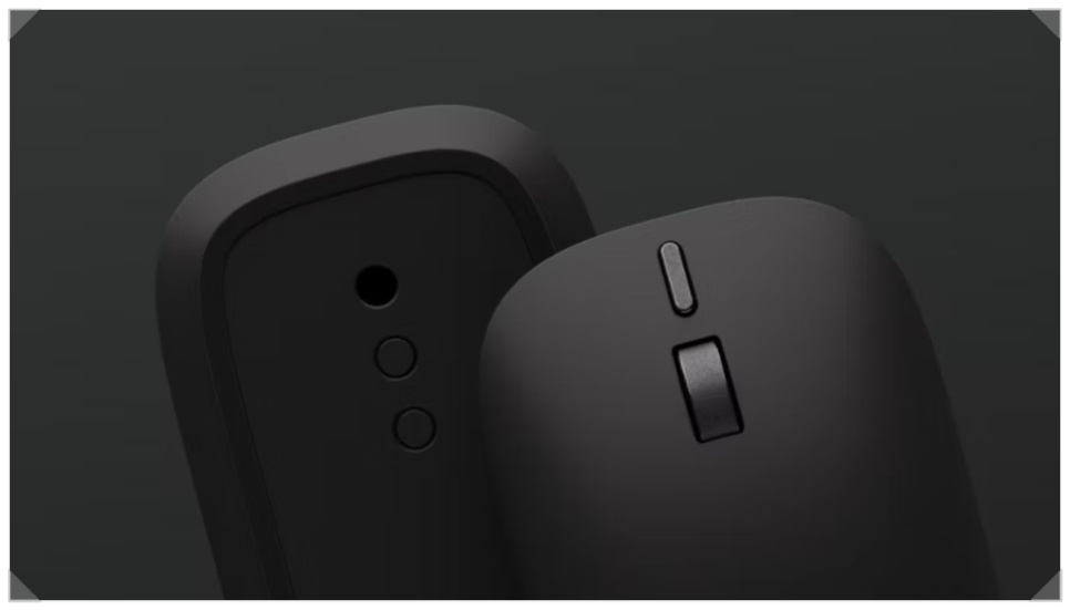 Black Surface Mouse top and bottom views