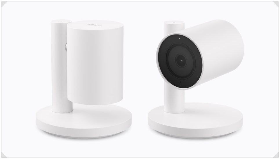 LG Indoor Cam with lens tilted down and up