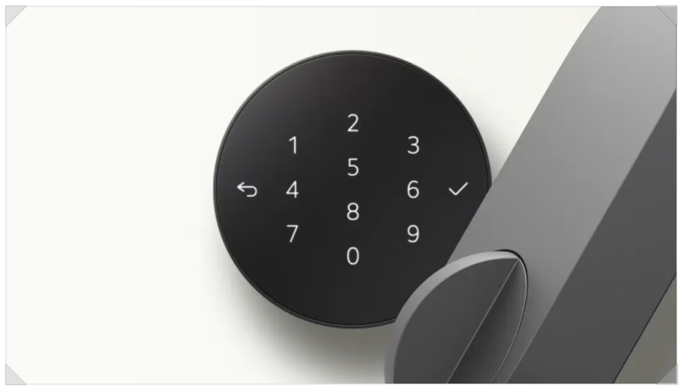 Close-up of the LG Smart Deadbolt Lock keypad
